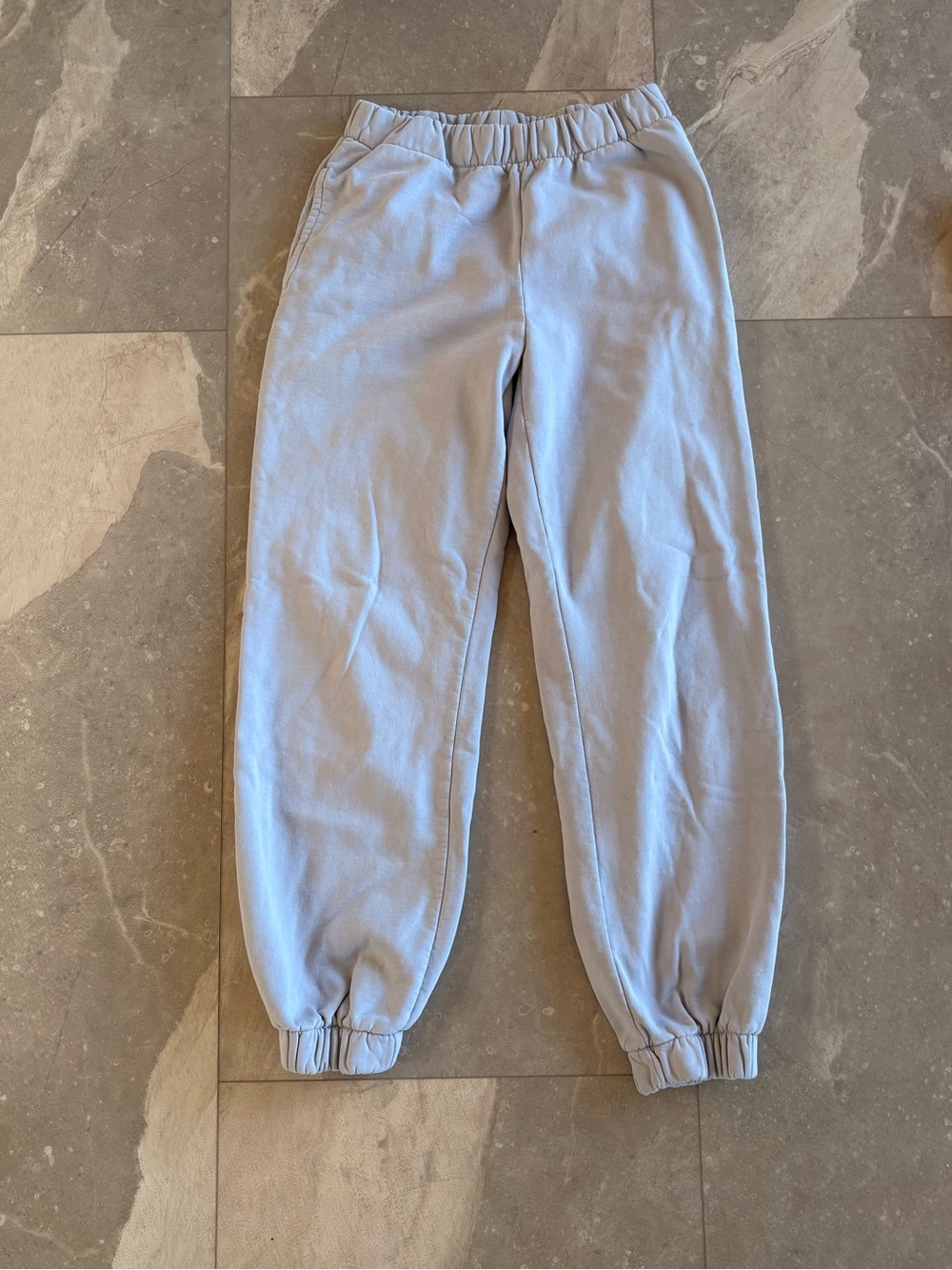 Brandy Melville Pale Blue Fleece-Lined Jogger pants
